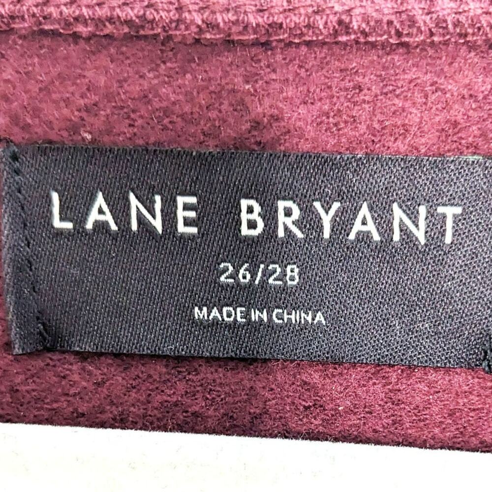 Lane Bryant Womens 26/28 4X Sweatshirt Stay Spooky Skeleton Maroon - Picture 4 of 6